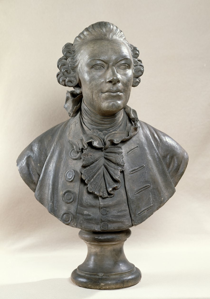 Buste van Johan Georg Wille (1715-1808) door Jacques Francois Joseph Saly