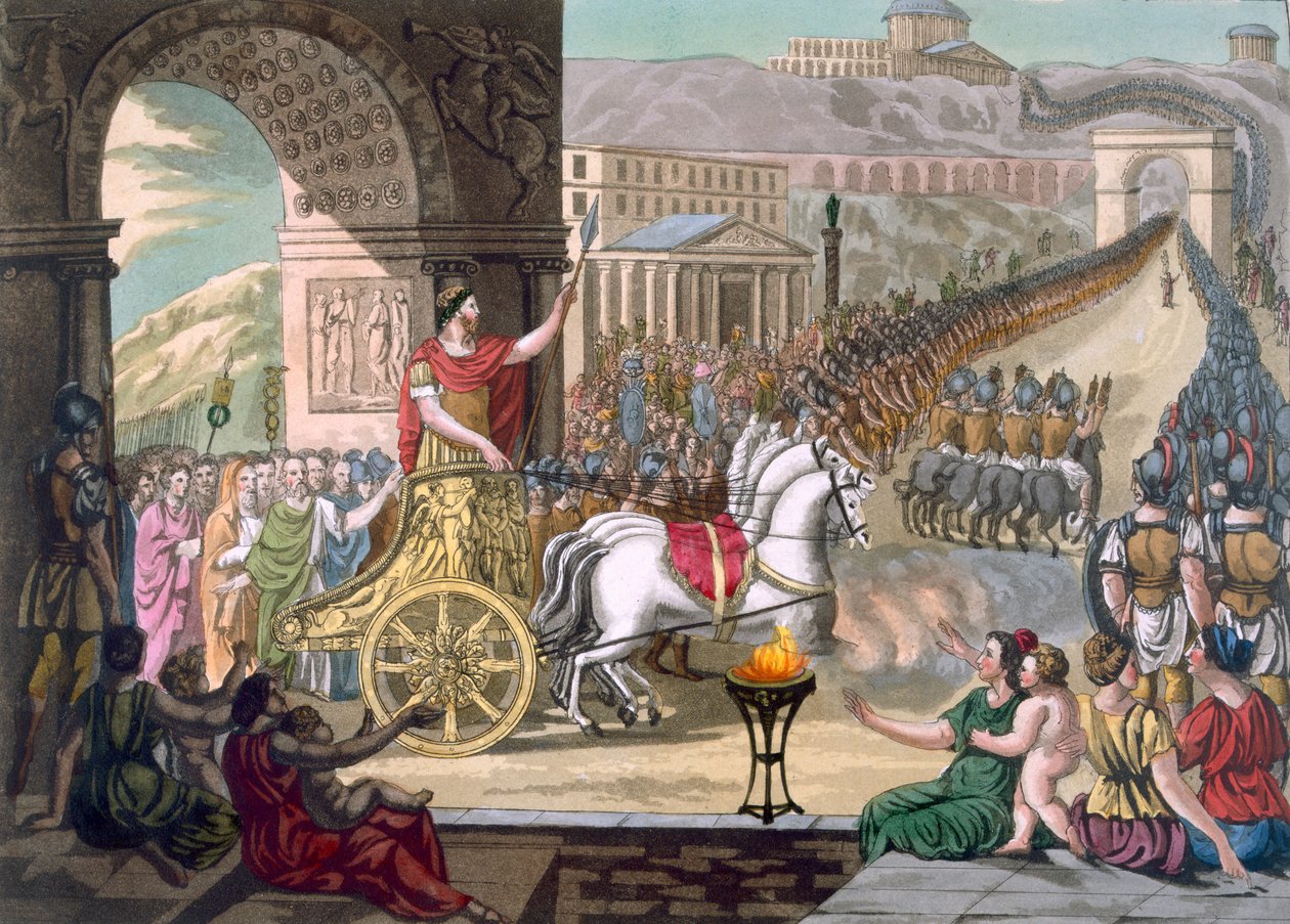 Een Romeinse triomf, illustratie uit 