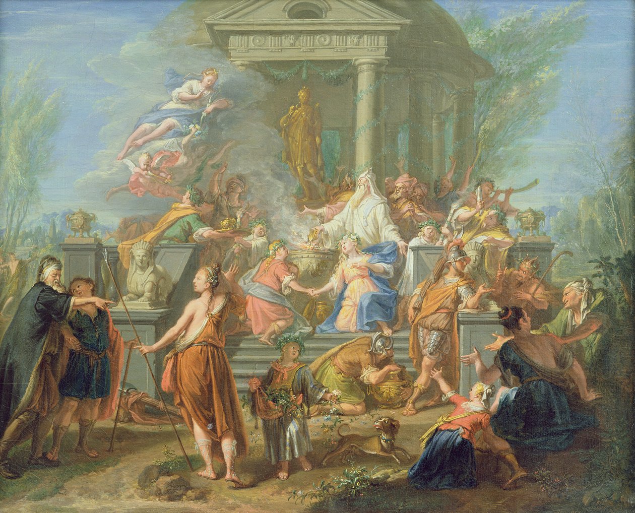 Het offer van Iphigenia, c.1720-25 door Jacques Ignatius de Roore