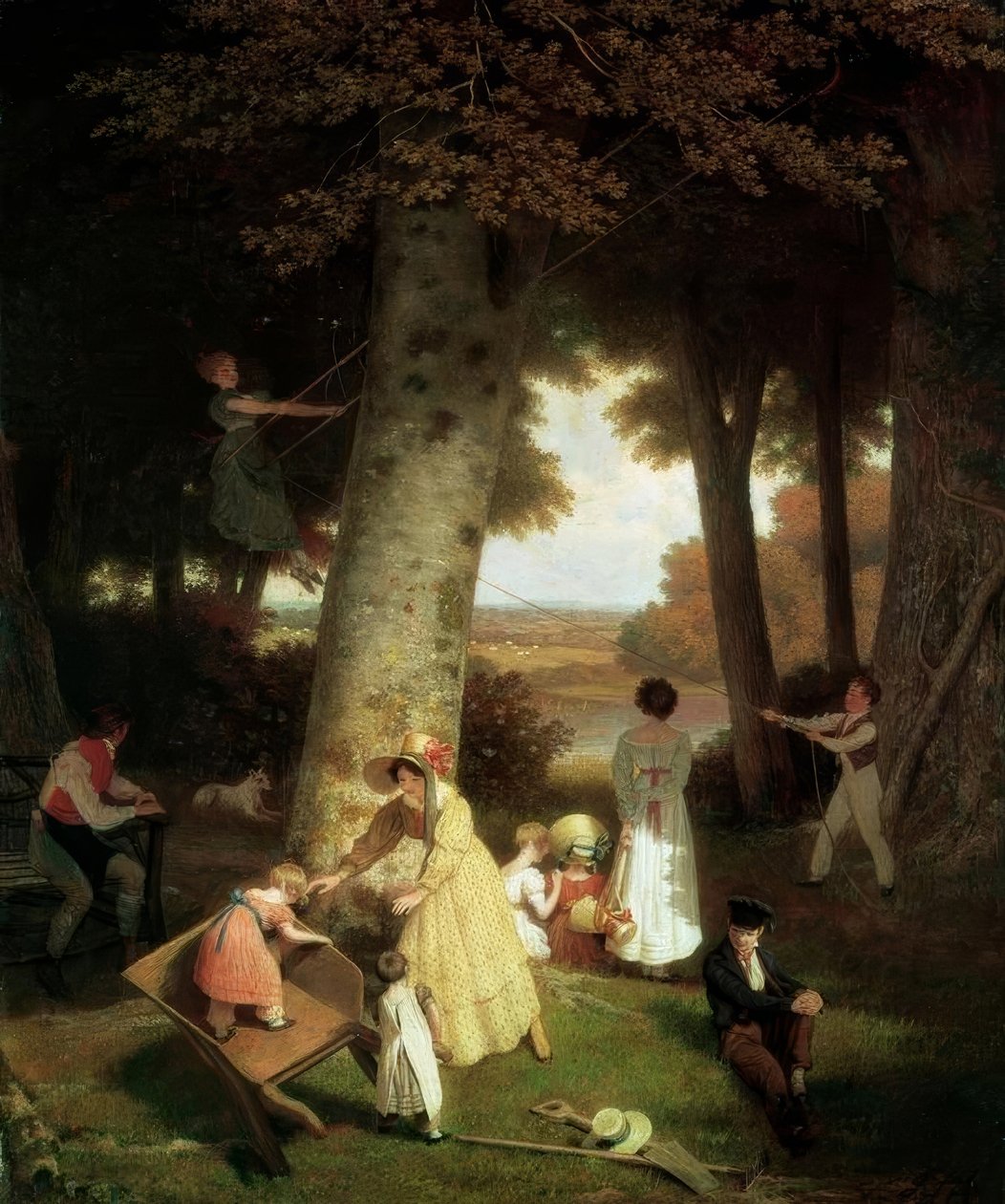 Het speelplein door Jacques Laurent Agasse