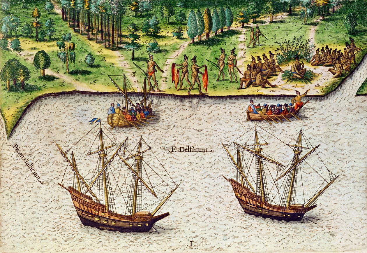 De Kaap van Florida (Gallicum) en de Dolfijnrivier (Fleuve Delphinium) uit 