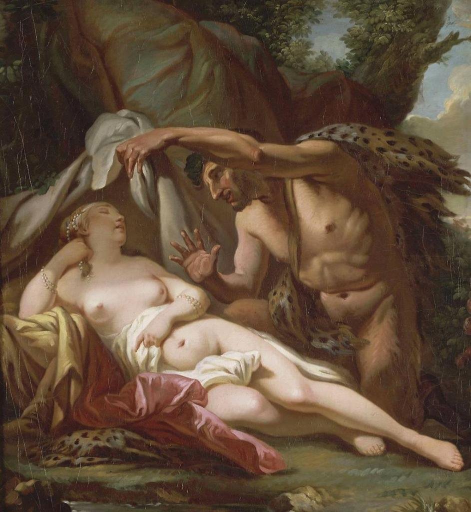 Jupiter en Antiope door Jacques Louis David