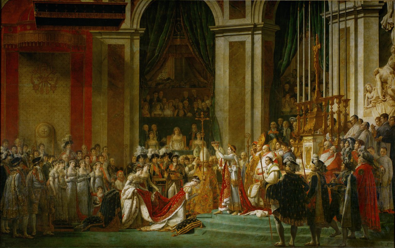 De Kroning van Napoleon (1805-1807) door Jacques Louis David