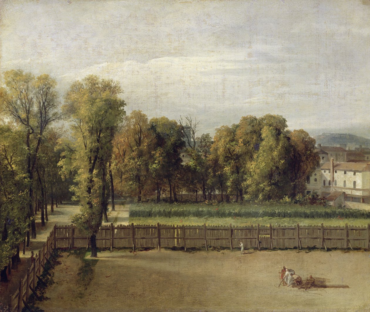 Uitzicht op de Luxemburgse Tuinen in Parijs, 1794 door Jacques Louis David