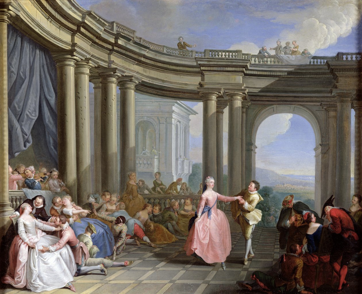 Het menuet door Sebastien I Le Clerc