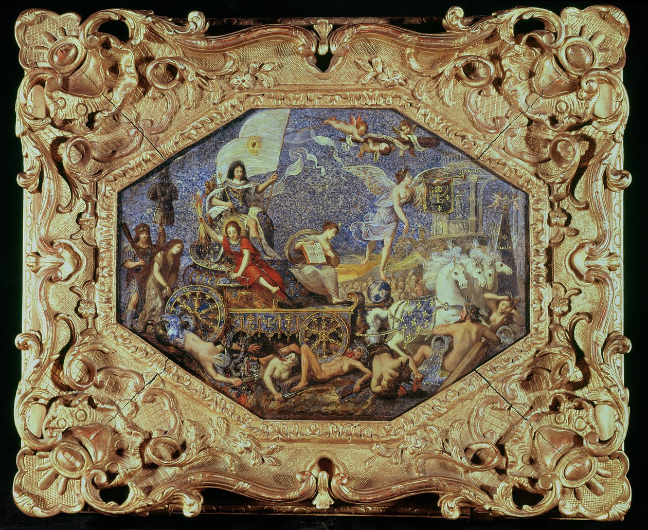 De Triomf van Lodewijk XIII over de Vijanden van de Religie door Jacques Stella