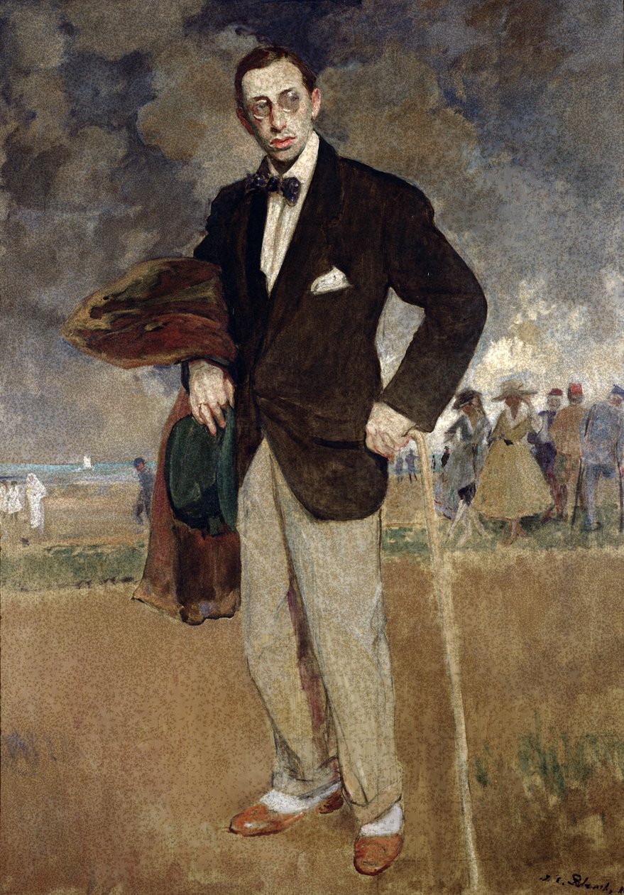 Portret van Igor Stravinsky (1882-1971) 1915 door Jacques Emile Blanche