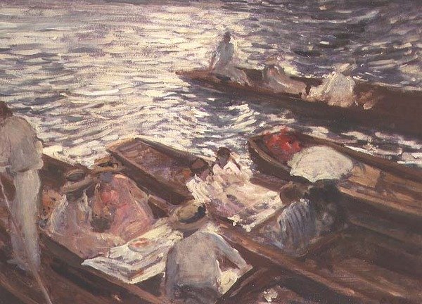 Punteren bij Henley door Jacques Emile Blanche