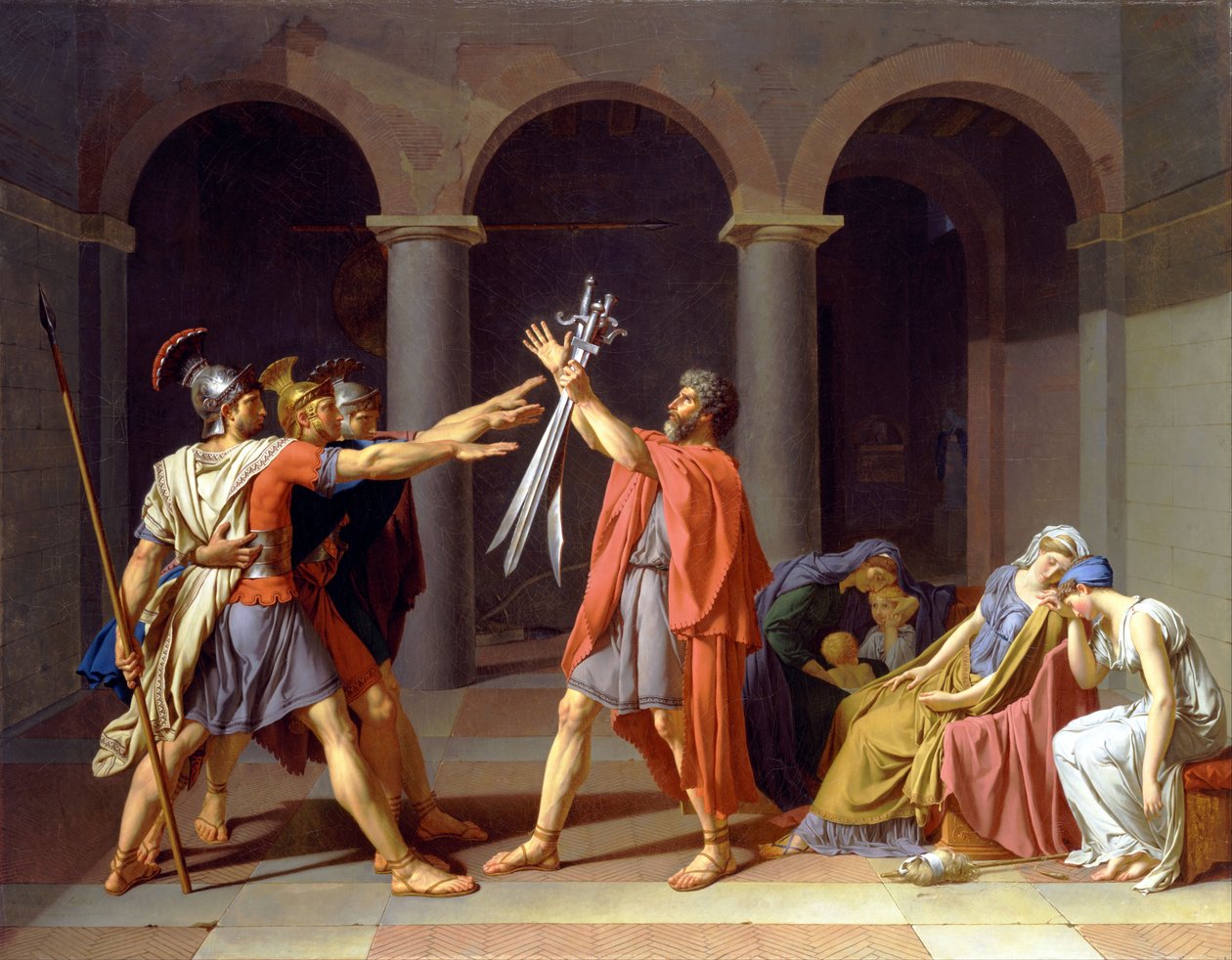 De Eed van de Horatii door Jacques Louis David