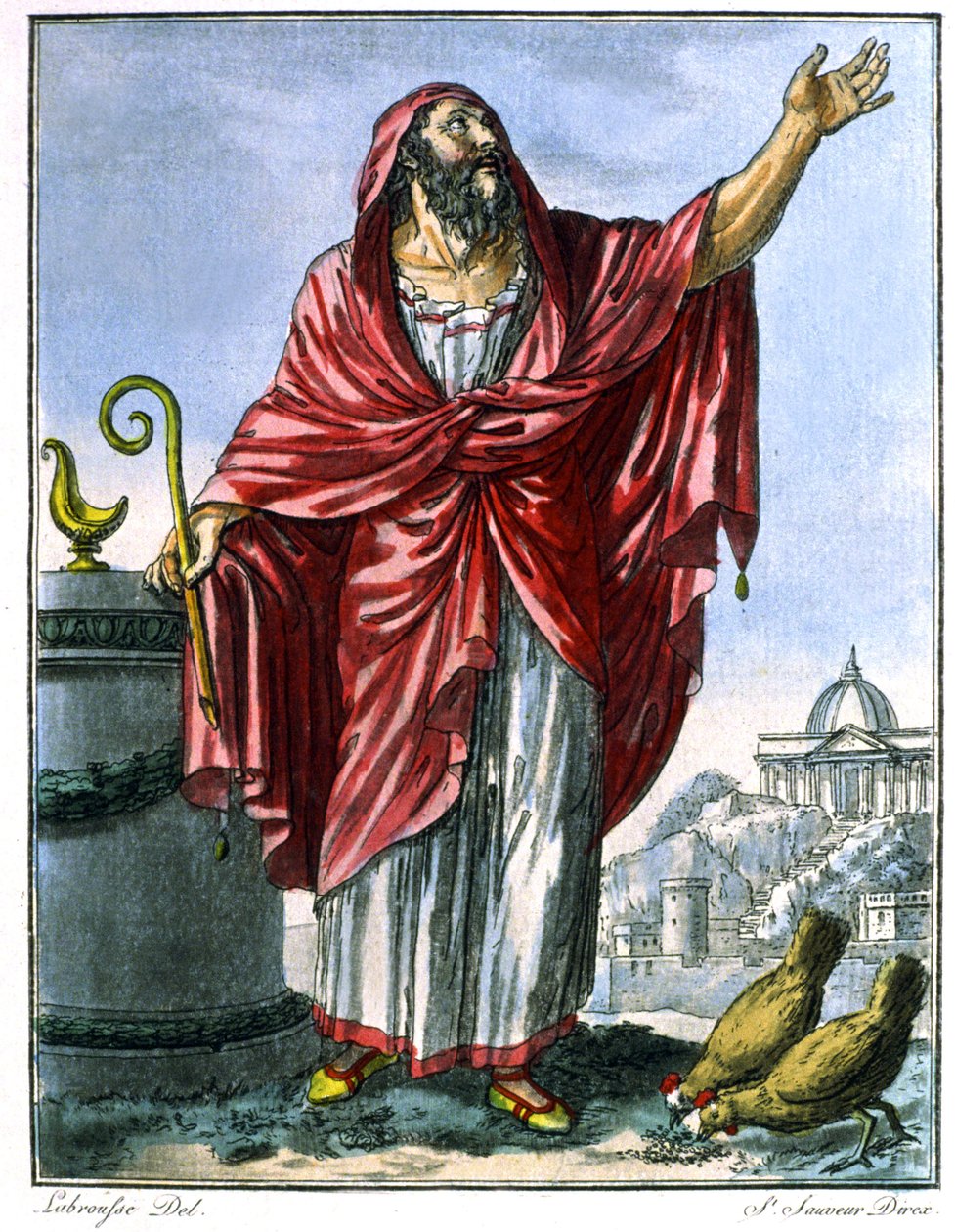 Romeinse augur door Jacques (after) Grasset de Saint Sauveur