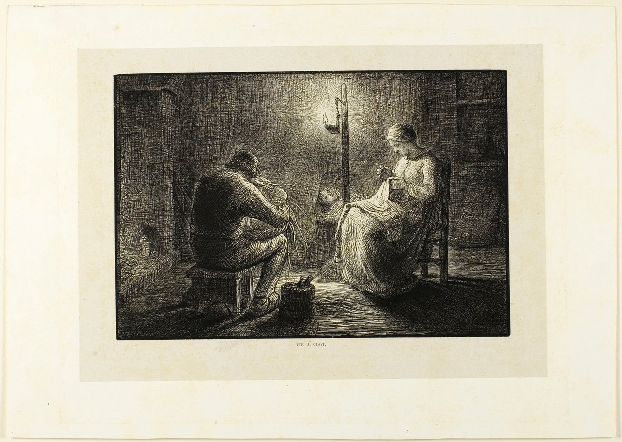 Nacht door Jacques Adrien Lavieille
