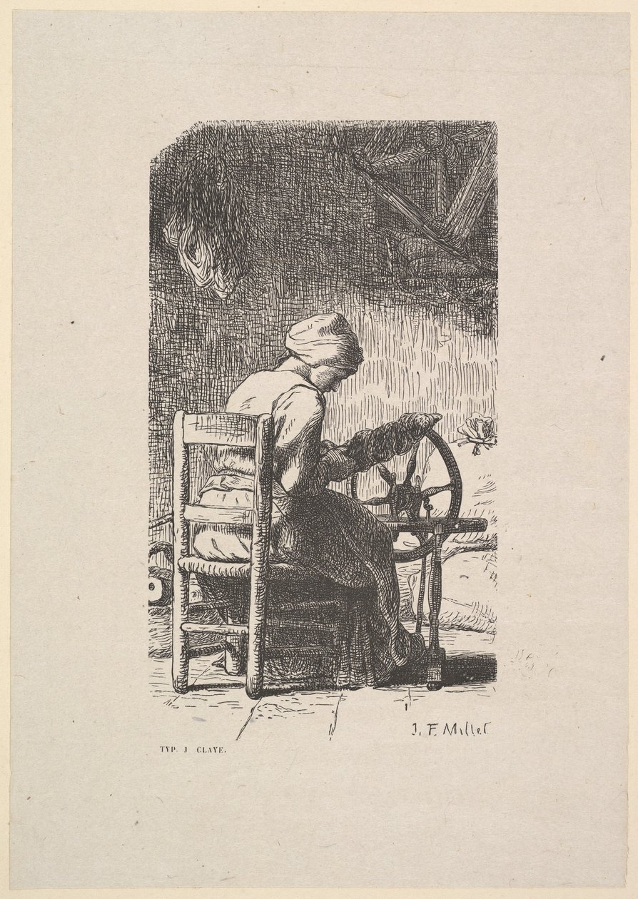 De spinster door Jacques Adrien Lavieille