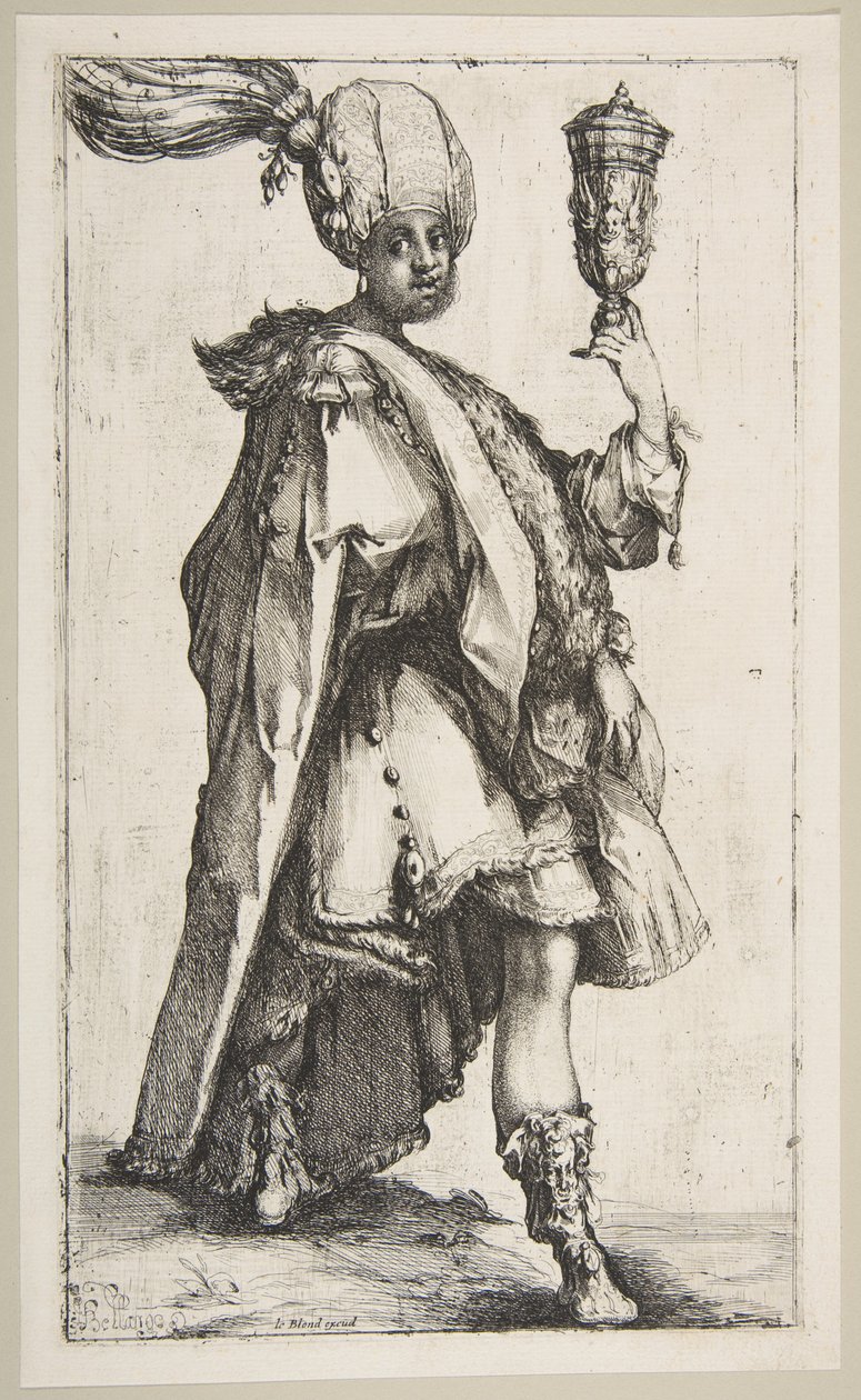 Balthasar, uit Drie Wijzen serie, 1595-1616 door Jacques Bellange