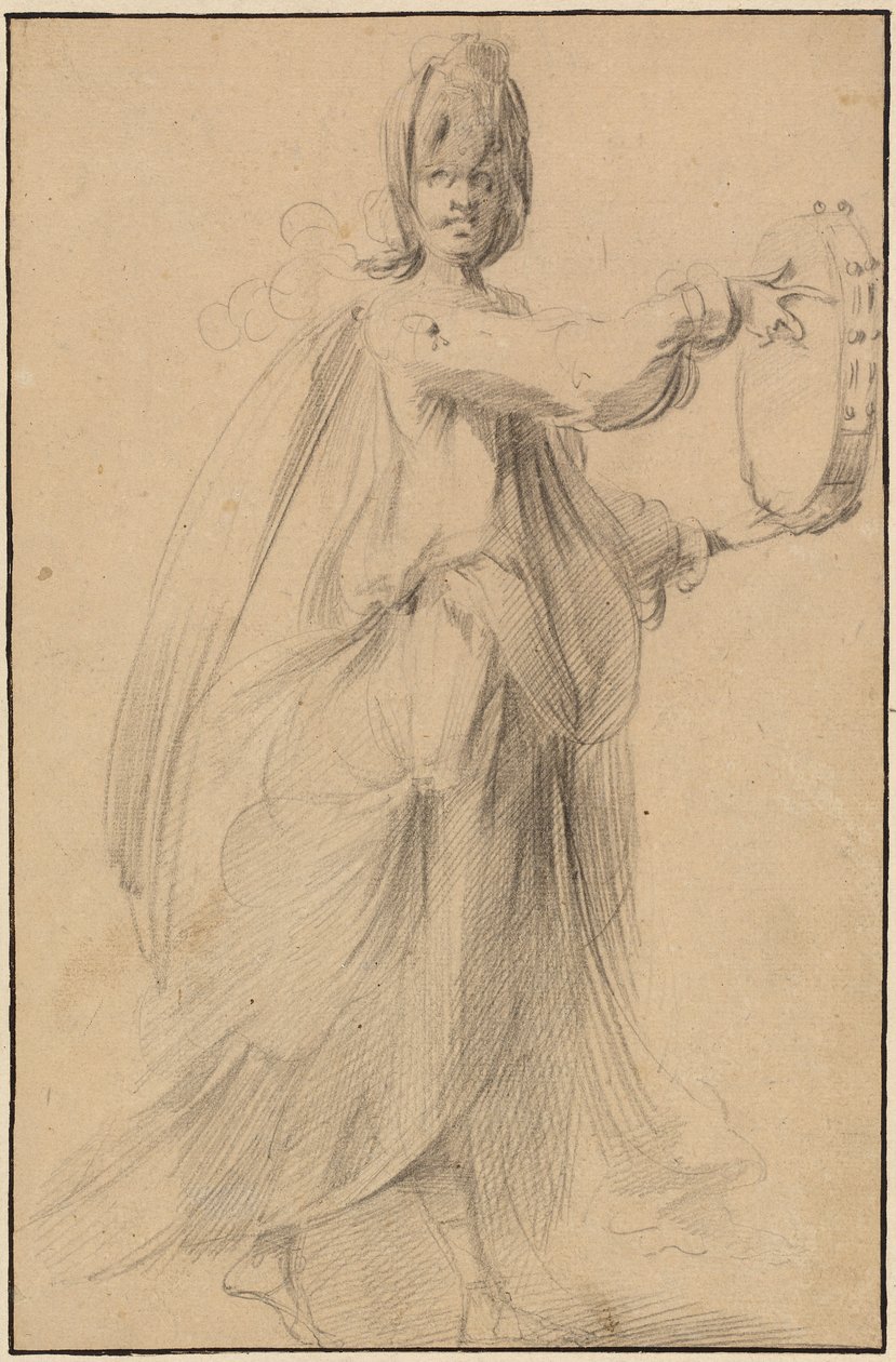 Danser met een tamboerijn door Jacques Bellange