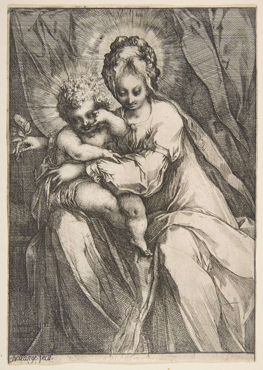 Madonna met een Roos door Jacques Bellange