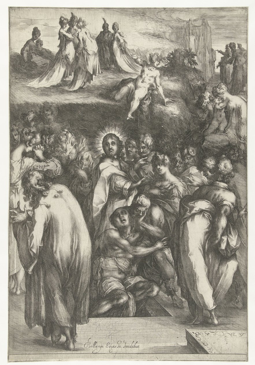 Opwekking van Lazarus door Jacques Bellange