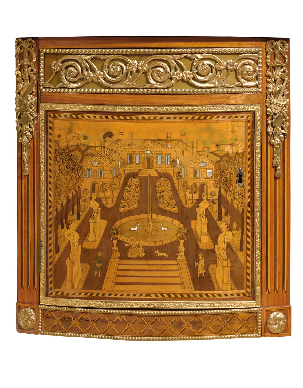Detail van een Louis XVI commode, ca. 1770-75 door Jacques Birckle