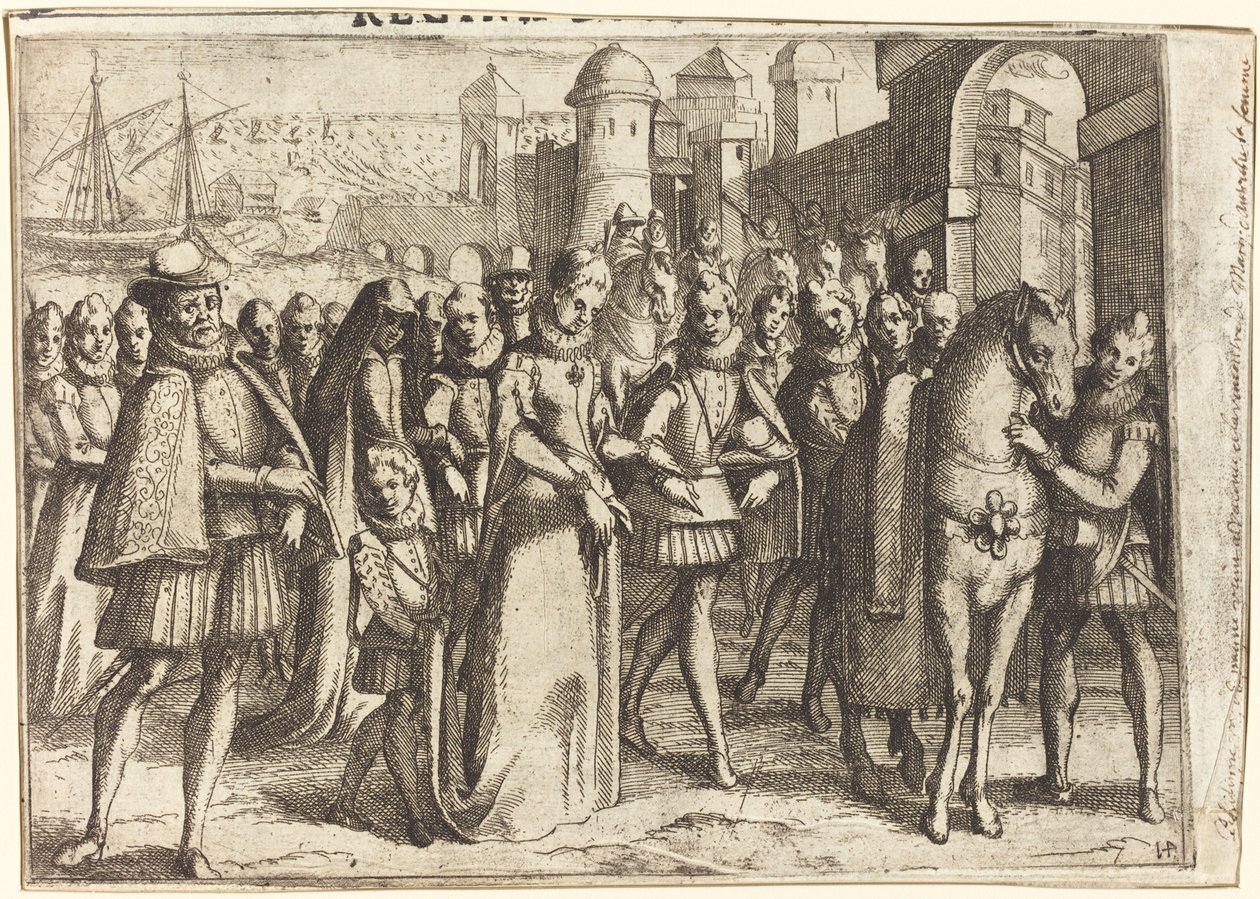 Aankomst in Valencia [recto] door Jacques Callot