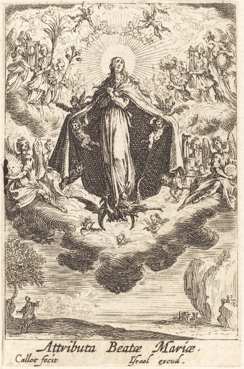 Attributen van de Maagd door Jacques Callot