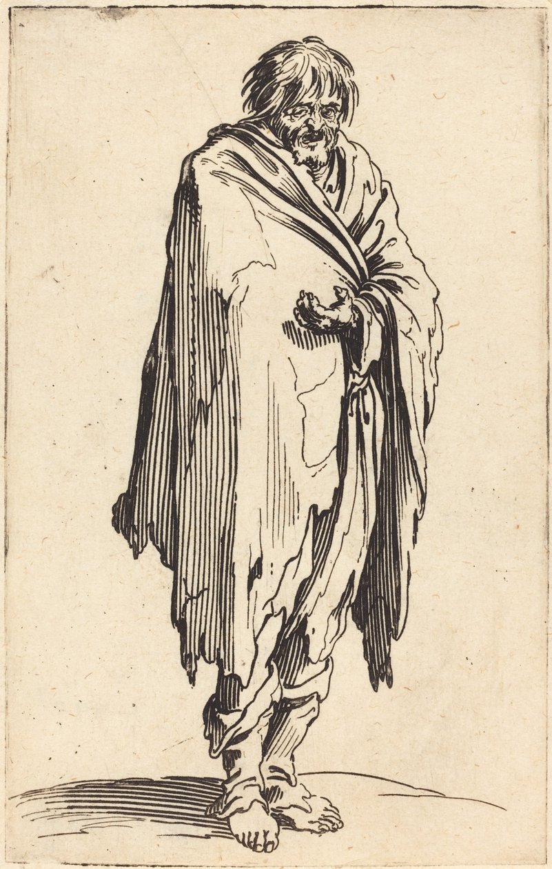Bediende met Bloot Hoofd en Voeten door Jacques Callot