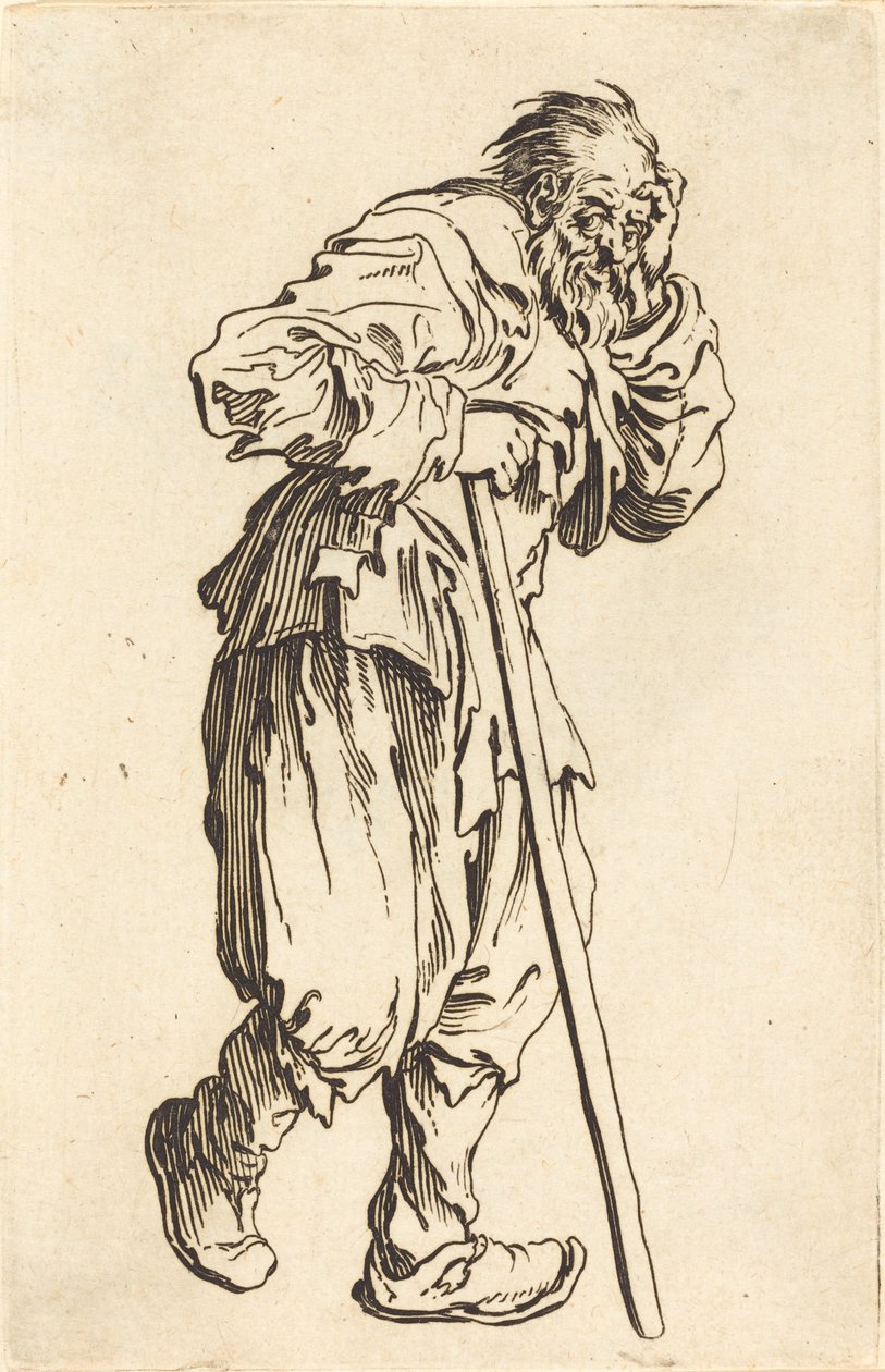 Bedelaar met een Stok door Jacques Callot