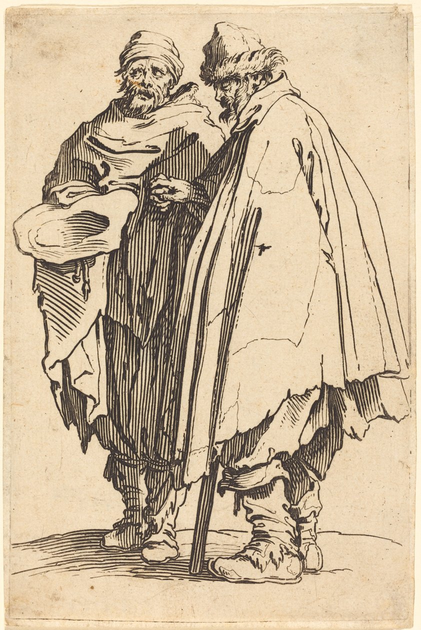 Blinde Bedelaar en Metgezel, ca. 1622 door Jacques Callot
