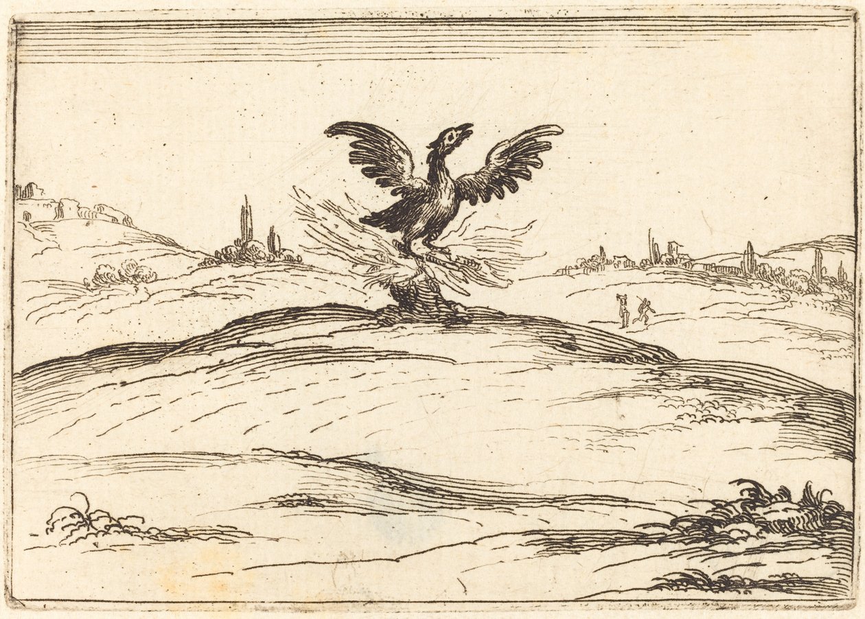 Brandende Feniks door Jacques Callot