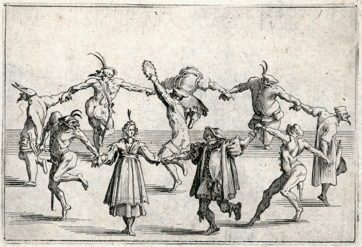 Caprices van verschillende figuren door Jacques Callot
