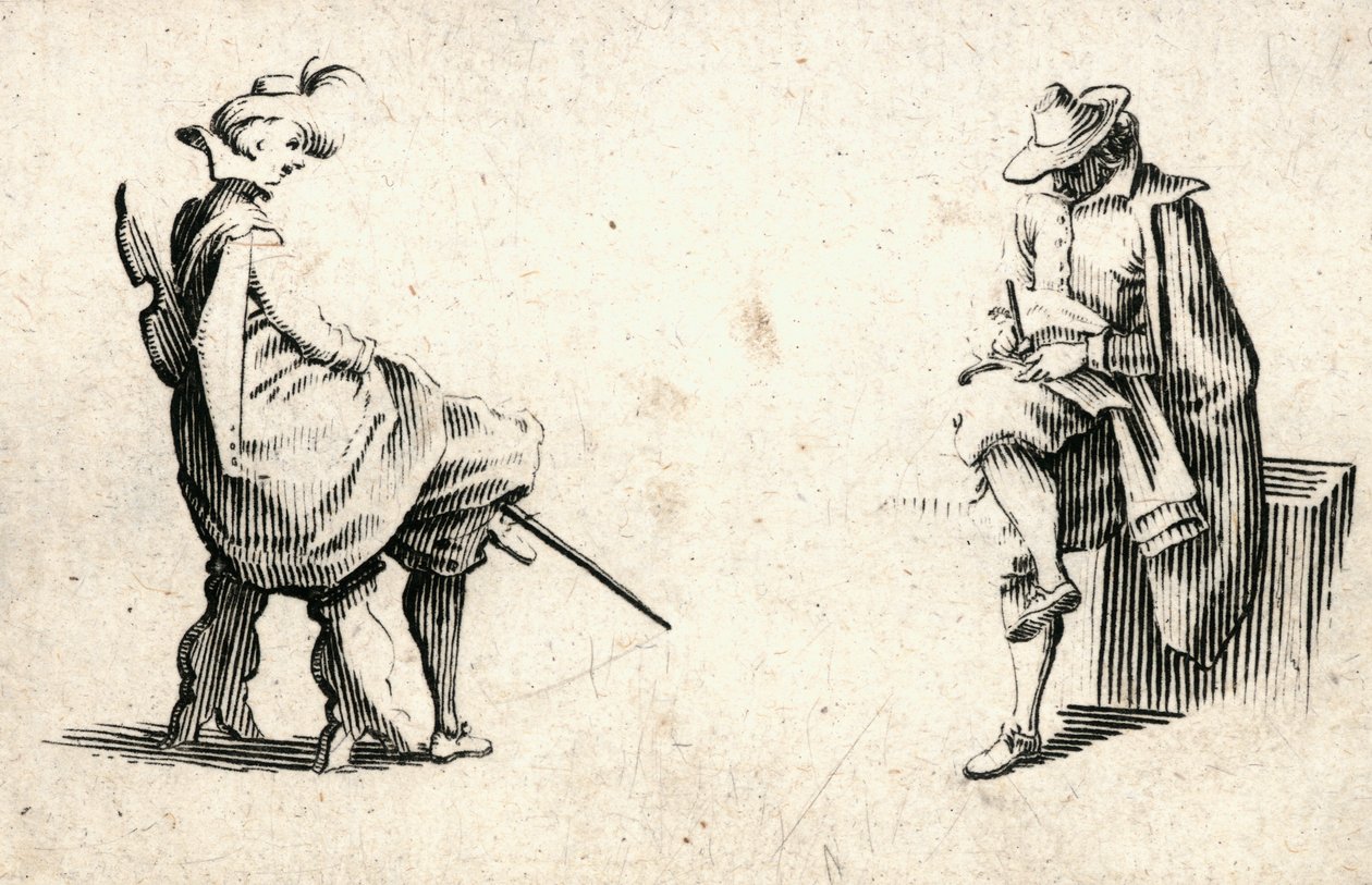 Caprices van verschillende figuren door Jacques Callot