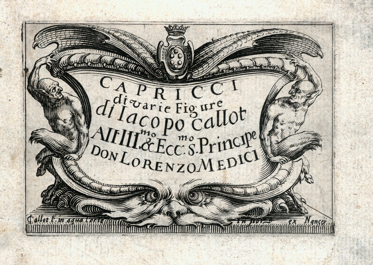 Caprices van verschillende figuren door Jacques Callot