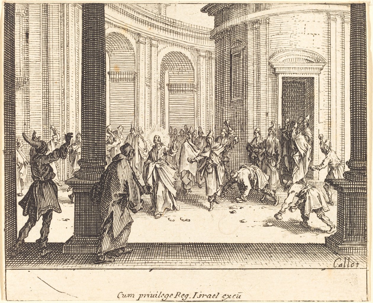 Christus en de Vrouw Betrapt op Overspel door Jacques Callot