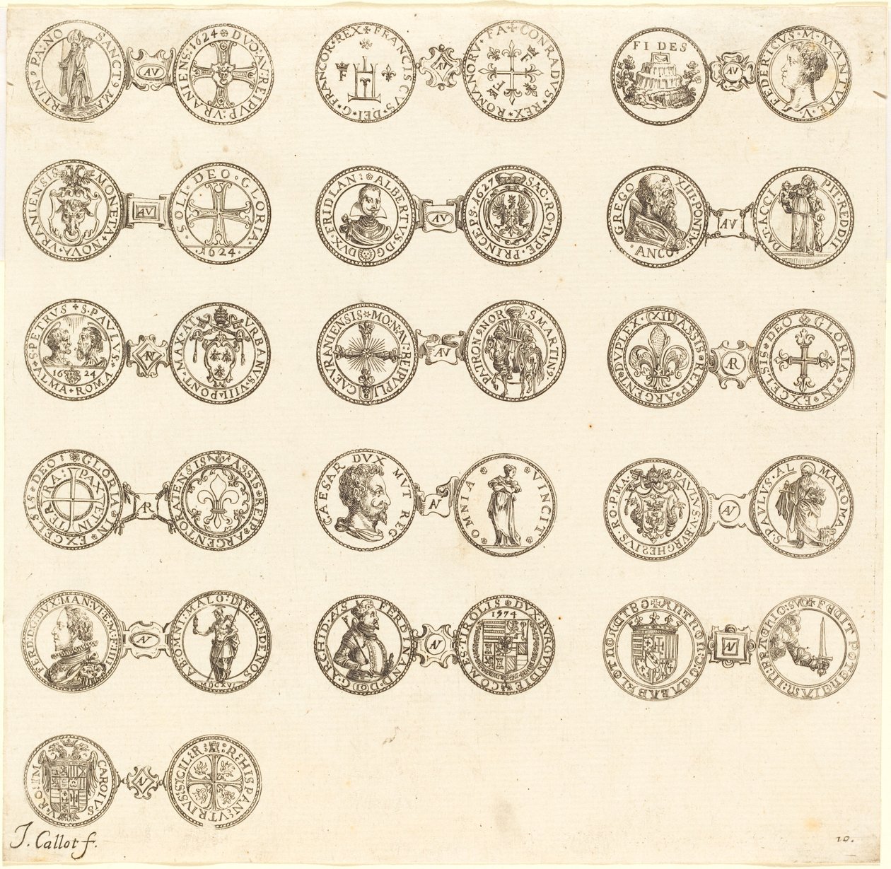 Munten [plaat 10] door Jacques Callot