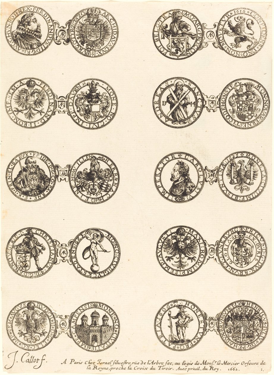 Munten [plaat 1] door Jacques Callot