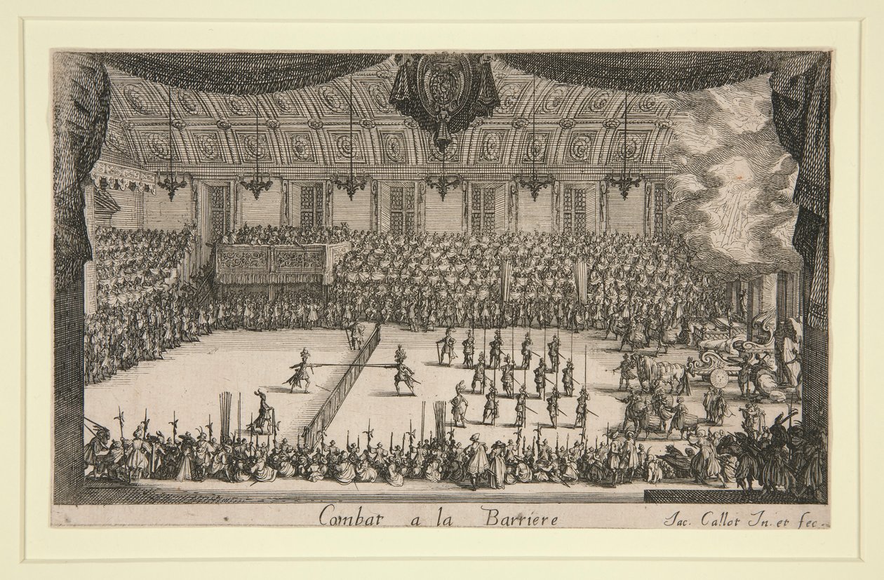 Gevecht bij de Barrière door Jacques Callot