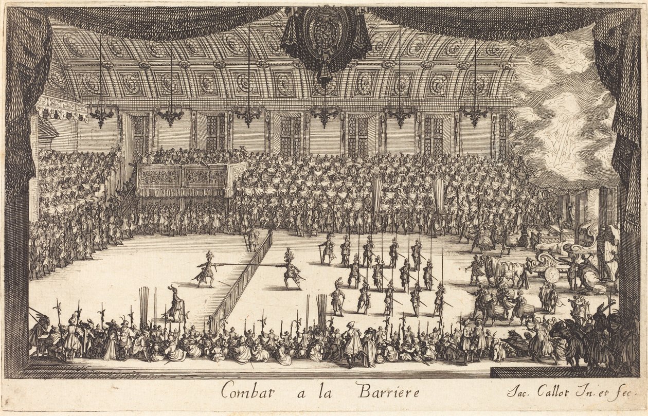 Gevecht bij de Barrière door Jacques Callot