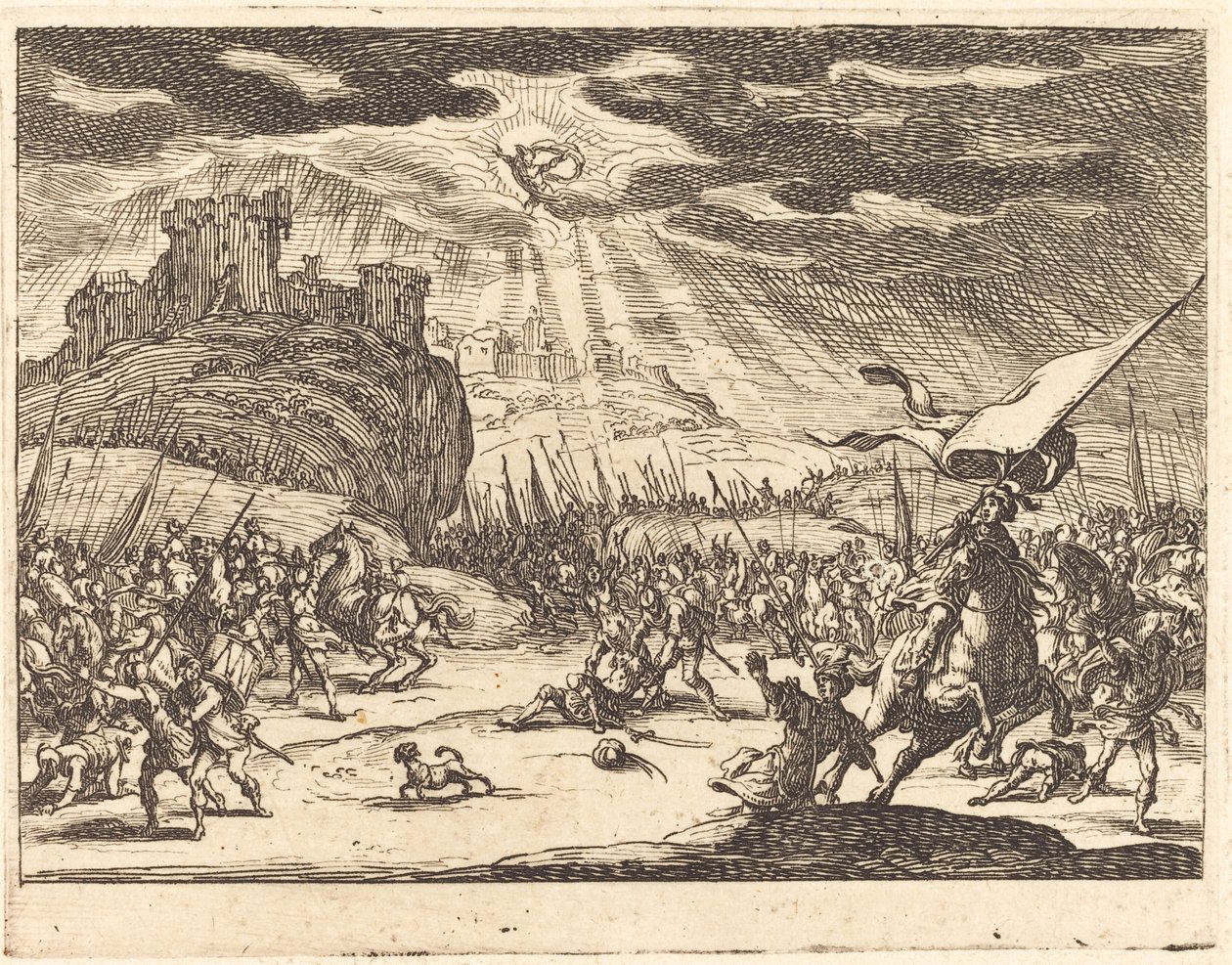 Bekering van Paulus door Jacques Callot