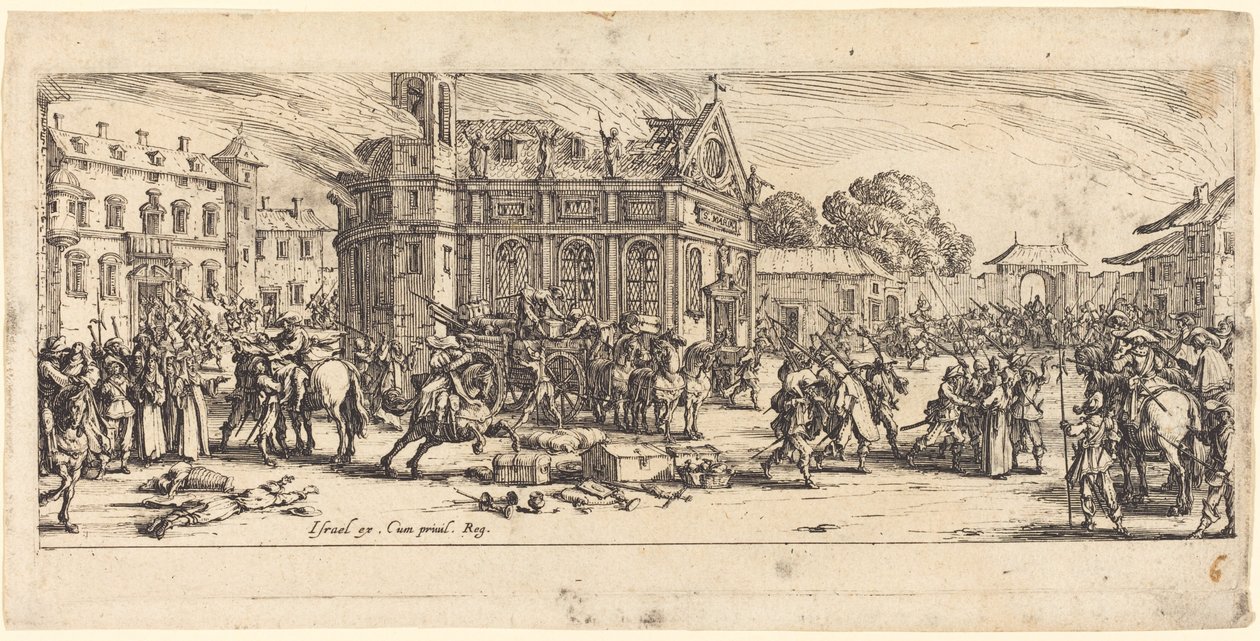 Vernietiging van een Klooster door Jacques Callot