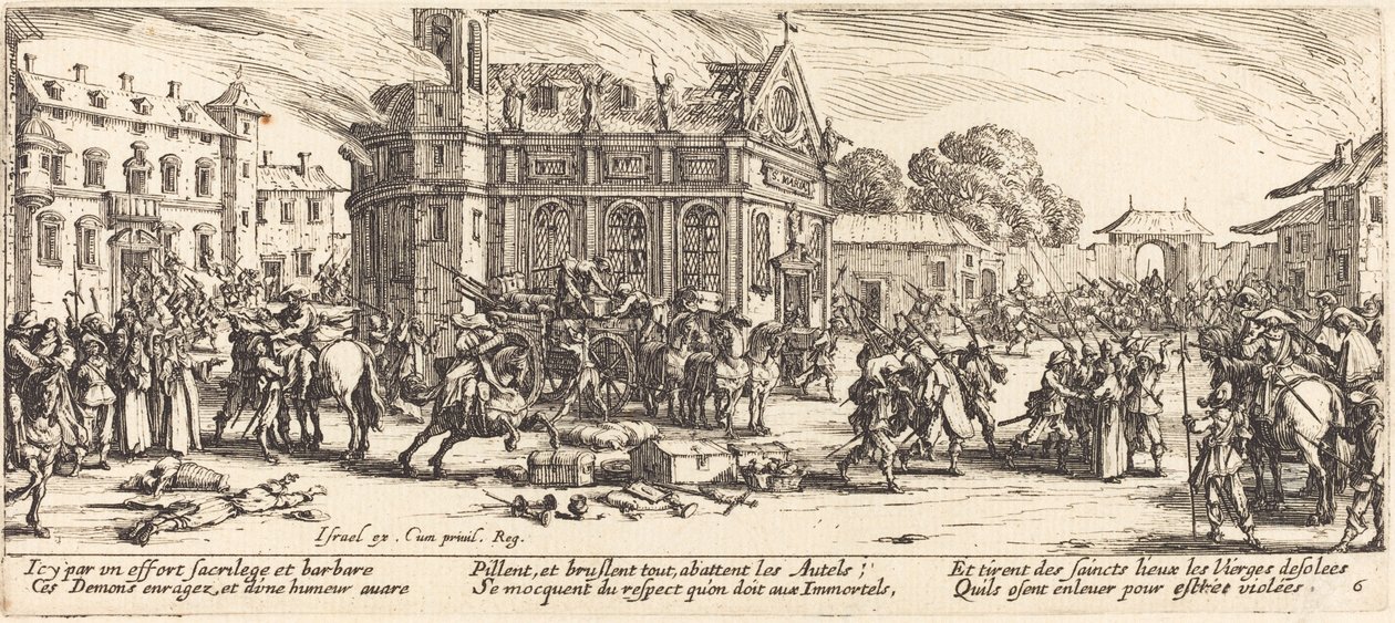 Vernietiging van een Klooster door Jacques Callot