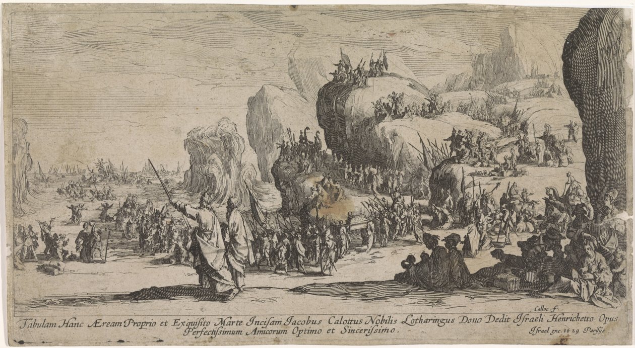 Doortocht door de Rode Zee door Jacques Callot