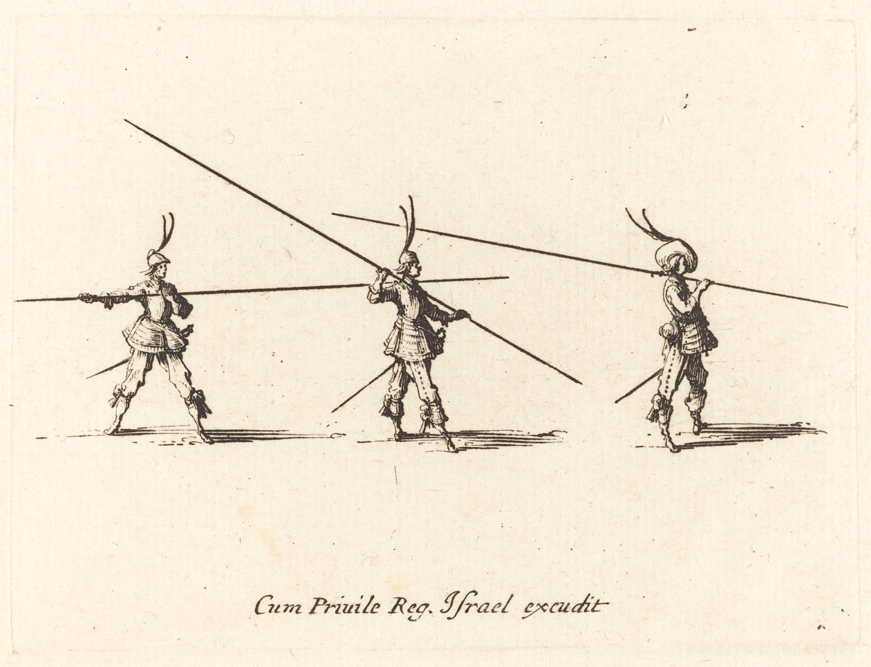 Oefening met Gekantelde Piken door Jacques Callot