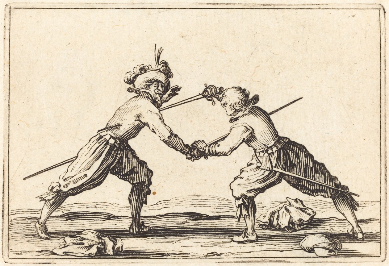 Duel met Zwaarden door Jacques Callot
