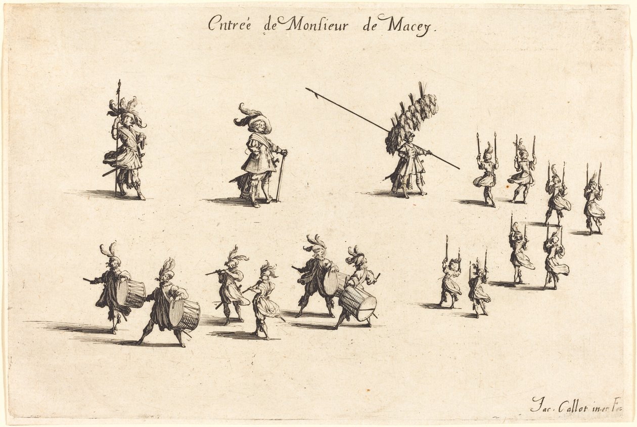 De Intocht van M. de Macey door Jacques Callot