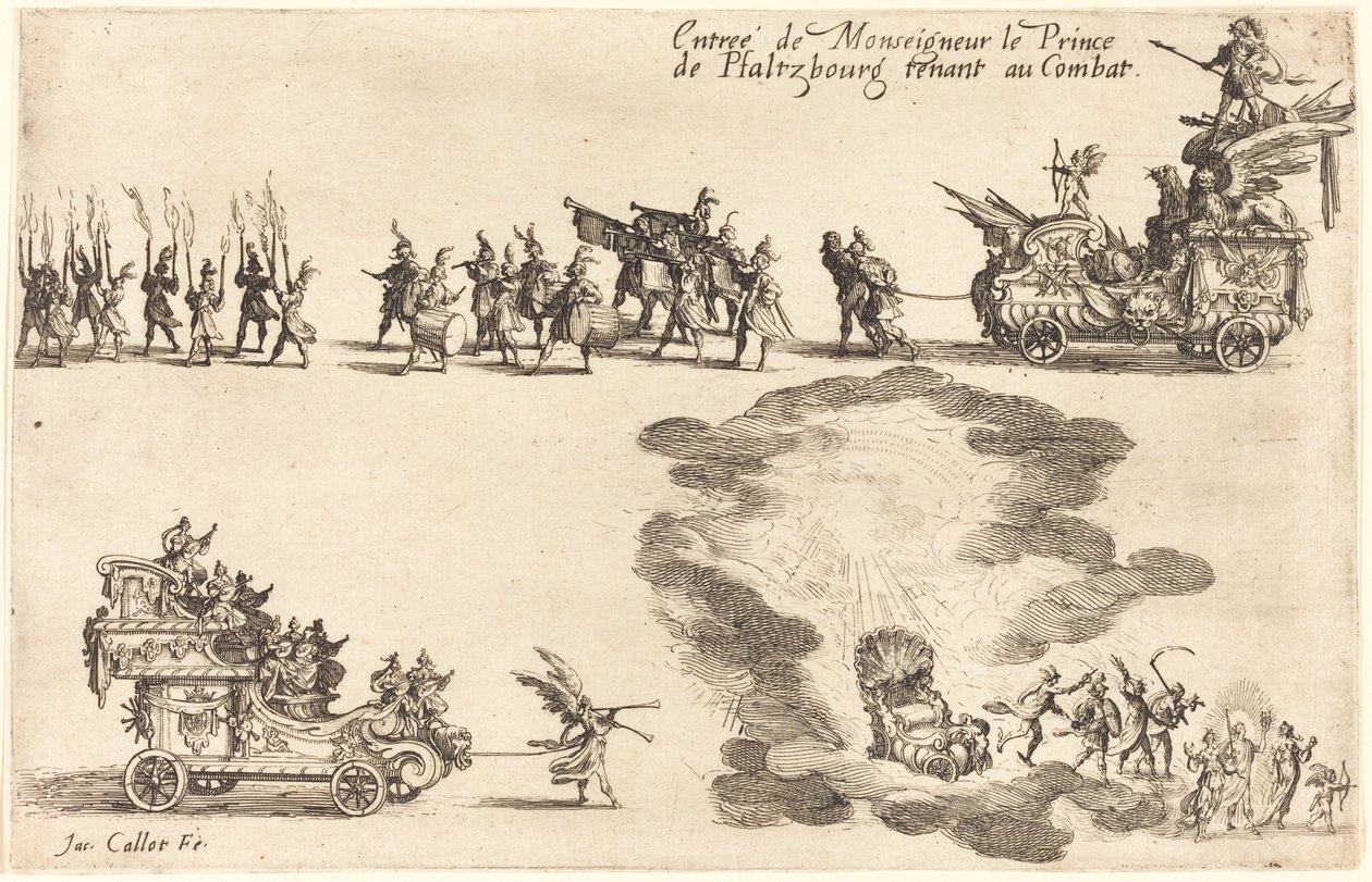 Intocht van de Prins van Pfaltzbourg door Jacques Callot