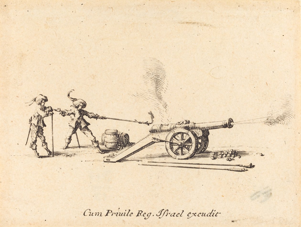 Het kanon afvuren door Jacques Callot