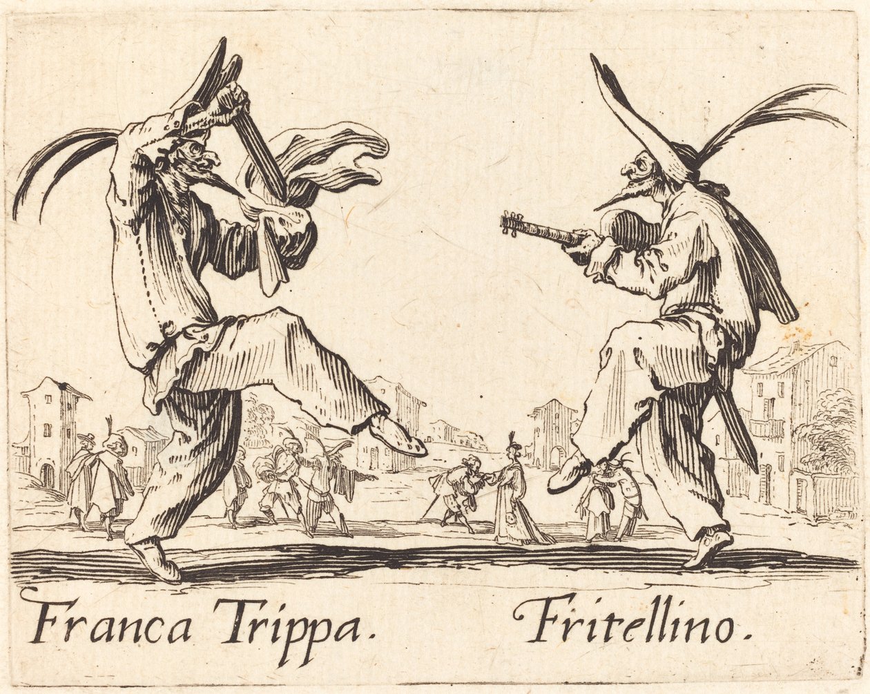 Franca Trippa en Fritellino door Jacques Callot