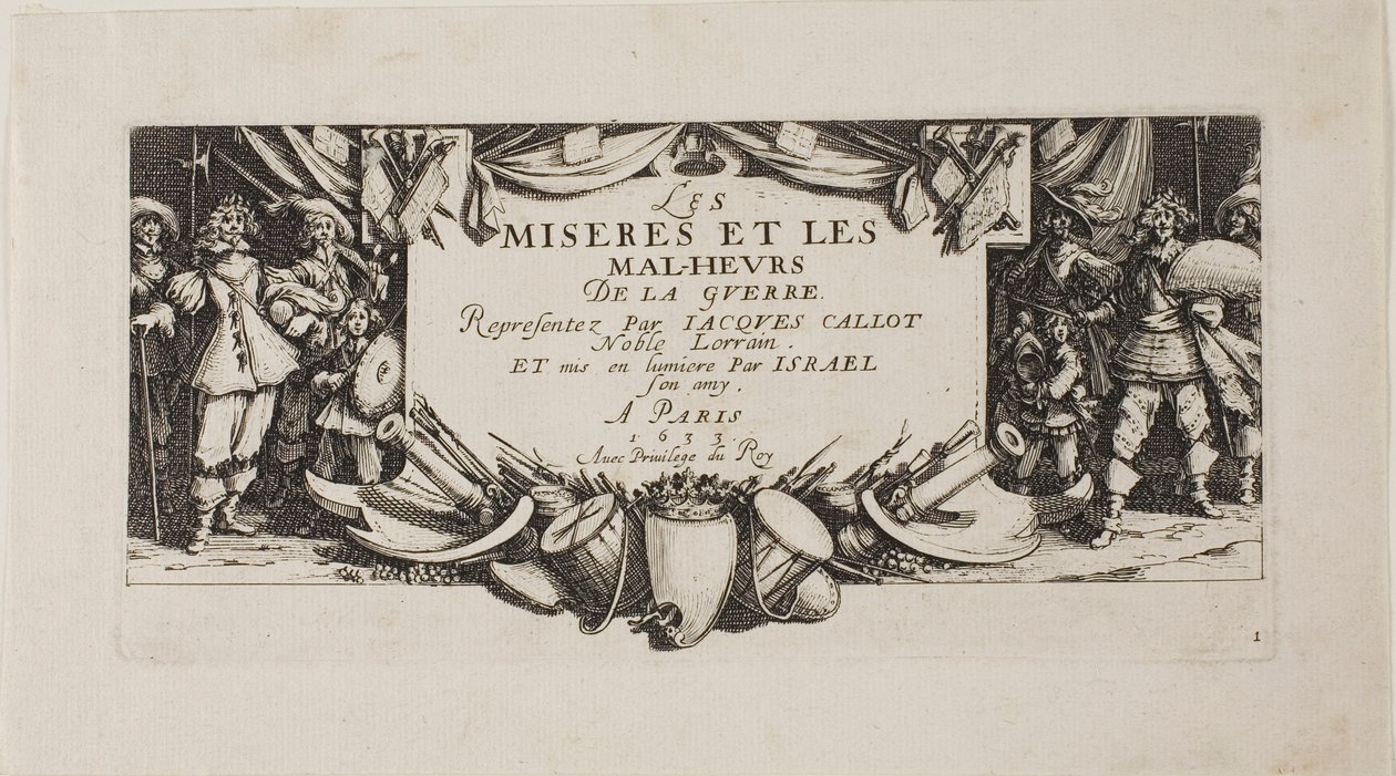 Frontispice, uit De ellende van de oorlog door Jacques Callot