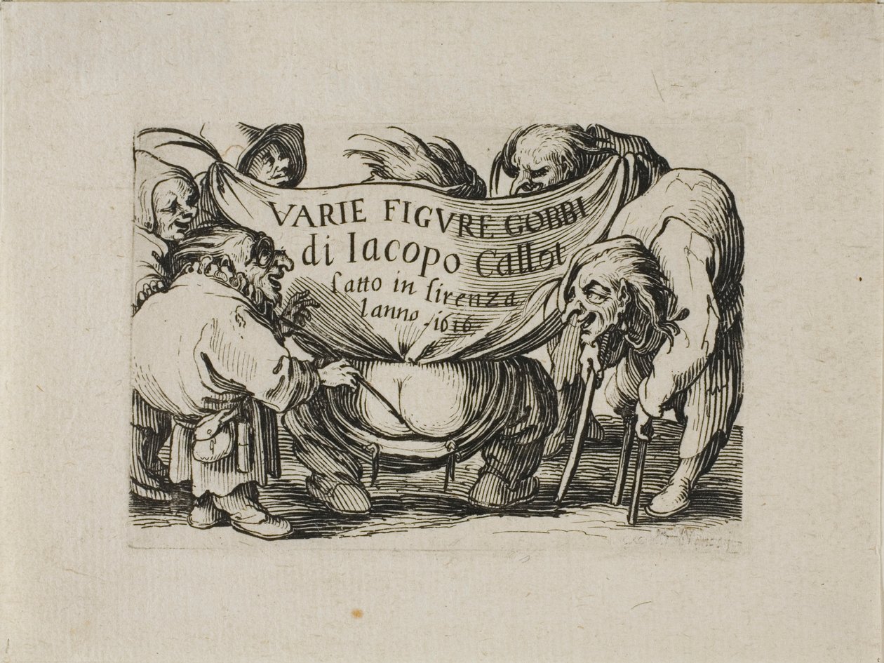 Frontispice, uit Varie Figure Gobbi door Jacques Callot
