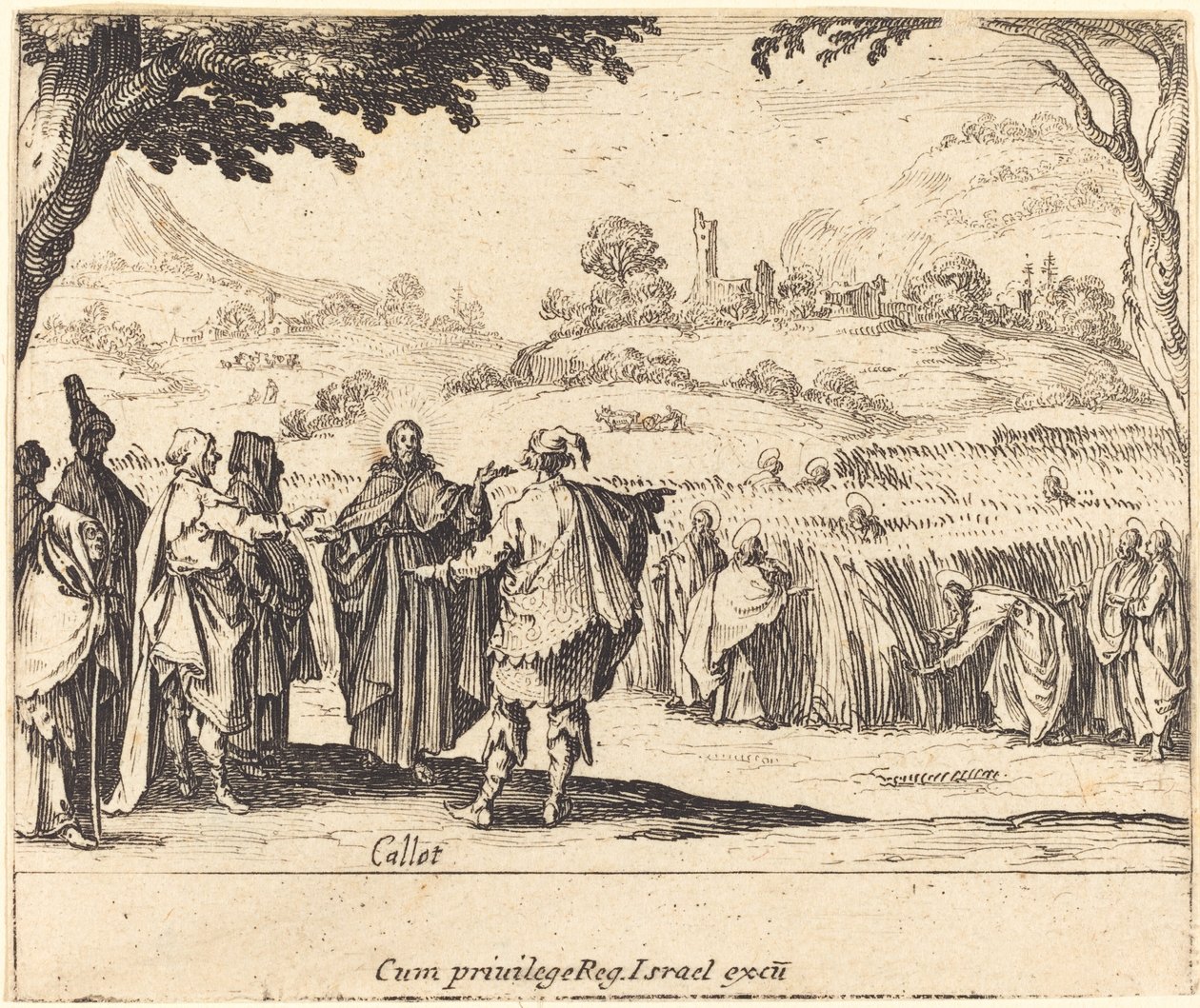 Jezus met de Farizeeën door Jacques Callot