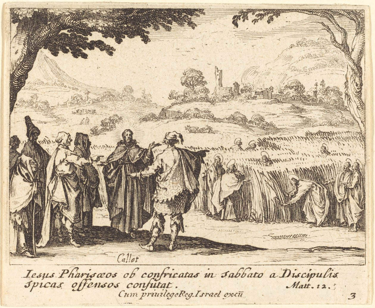 Jezus met de Farizeeën door Jacques Callot