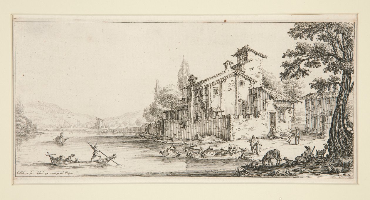 De wandeling op de door Jacques Callot